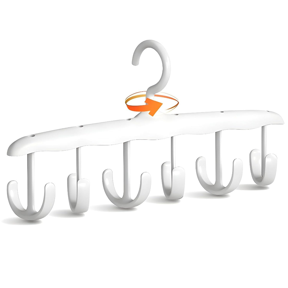 Cintre multifonctionnel pour soutien-gorge – Portant rotatif à 360° pour camisoles, ceintures, chapeaux et sacs (blanc/gris/rose)