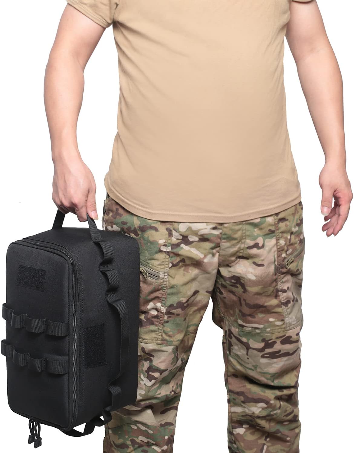 Tactical Utility Camping Tote – Heavy-Duty Cookware & Gas Tank Organizer – Modular Trunk Storage Bag with Adjustable Dividers & Shoulder Strap – Scratch-Resistant Travel Gear for Hiking & Camping