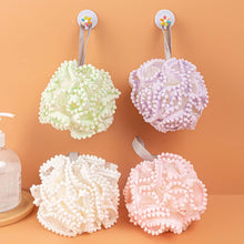 New Soft Foam Sponge Stick – Tennis-Style Long Handle Shower Flower – Ultra-Soft Skin Cleansing Bath Ball & Back Scrubber (White/Pink/Green/Purple)