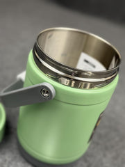 Boîte à lunch chauffante électrique 1,6L – Chauffe-plat en acier inoxydable 304 avec chargeur USB et voiture, boîte bento portable isolée