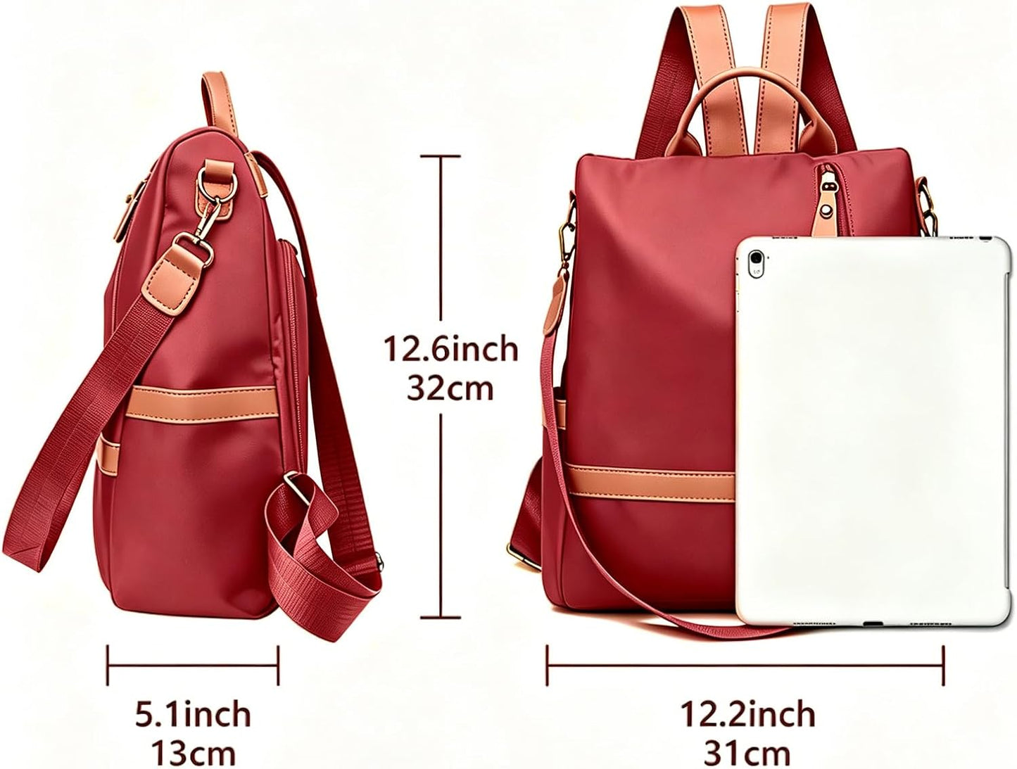 Women’s Small Anti-Theft Backpack Purse – Fashionable Casual Shoulder Bag, Compact Travel Daypack Handbag
