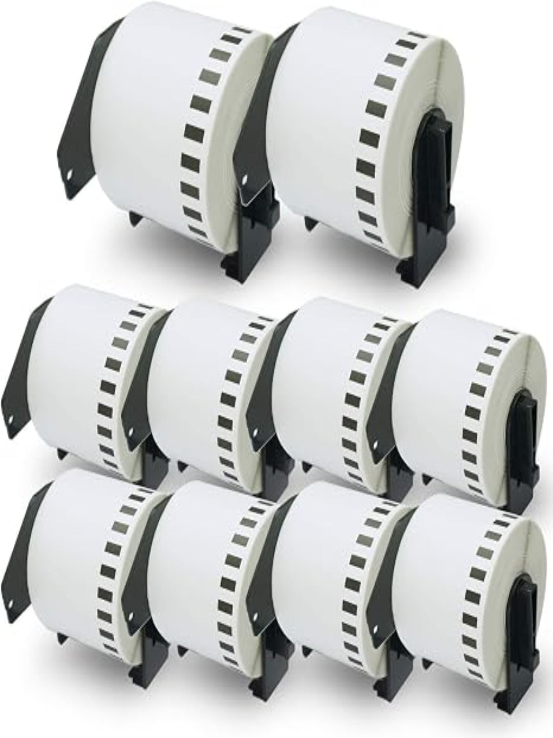 BETCKEY DK-2205 Compatible Continuous Label Rolls – 2.4" x 100 ft, 10-Pack Replacement Labels for Brother QL Printers