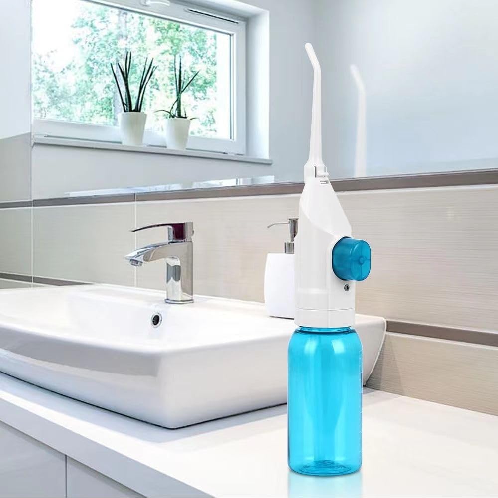 Hydropulseur Portable Électrique à Haute Pression – Irrigateur Oral Manuel Professionnel à Jet Pulsé – Nettoyage en Profondeur des Dents et Gencives – Hydropulseur Dentaire Rechargeable et Étanche (1 pièce)