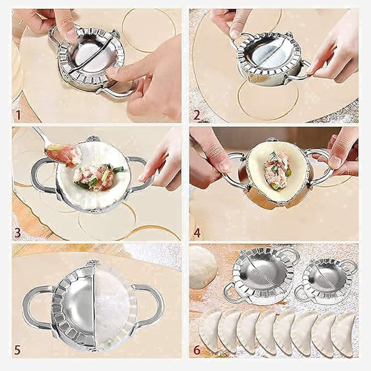 Stainless Steel Dumpling Maker & Press | Ravioli Skin Mold & Pie Making Tool | Professional Pastry Wrapper Cutter | Kitchen Accessories