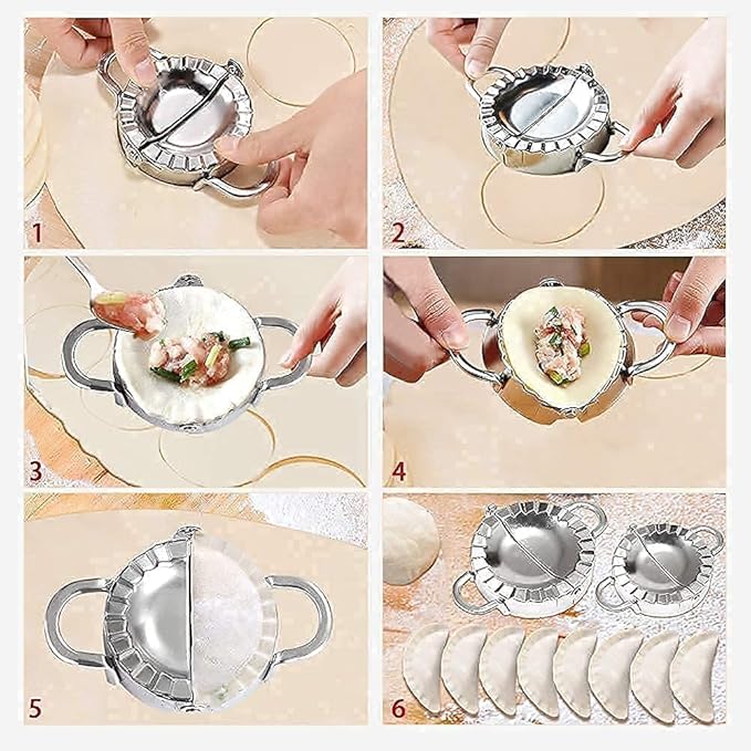Stainless Steel Dumpling Maker & Press | Ravioli Skin Mold & Pie Making Tool | Professional Pastry Wrapper Cutter | Kitchen Accessories