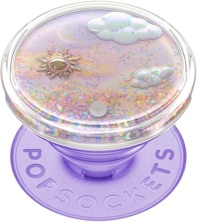 PopSockets PopGrip Tidepool Blue – Collapsible Phone Grip & Stand with Swappable Top for Smartphones & Tablets