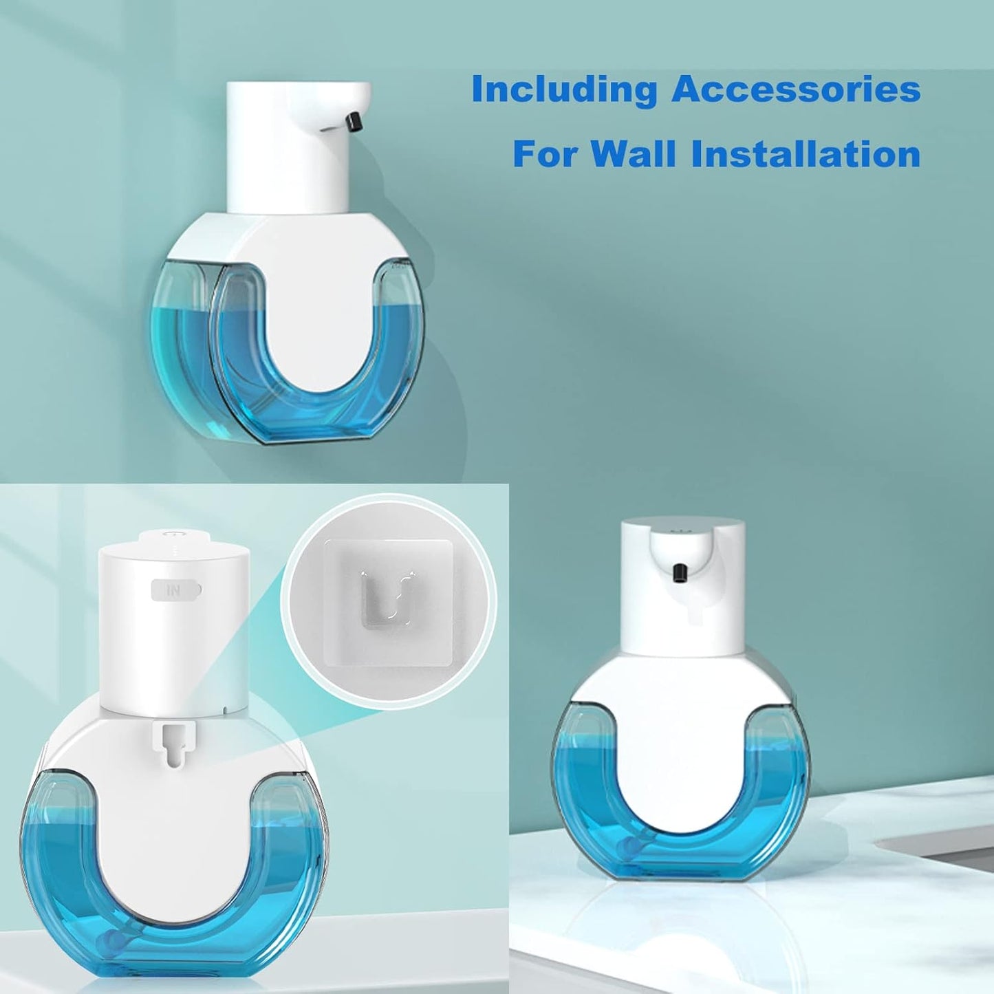 HOMEFISH P10 Smart Soap Dispenser – 420ml Touchless Motion Sensor – Wall-Mounted Automatic Hand Washing Device – High-Efficiency Liquid Soap Dispenser