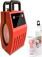 ANYTHLY Portable Mug Heat Press Machine 220V UK Plug – Sublimation Heat Transfer Press for 10–15 oz Mugs, Latte Cups & Tumblers