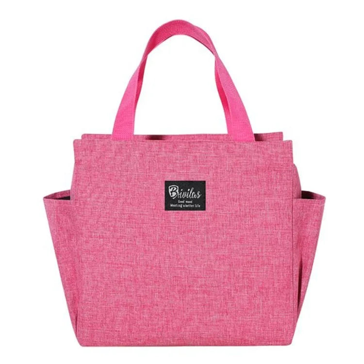 Portable Insulated Lunch Bag with Dual Side Pockets – Thermal Lunch Tote for Work, School, Office & Picnic