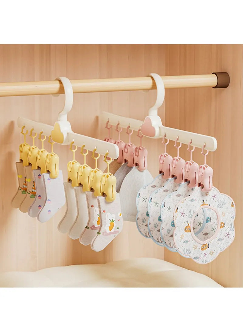 360° Rotating Cloud-Style Multi-Clip Sock and Accessory Hanger