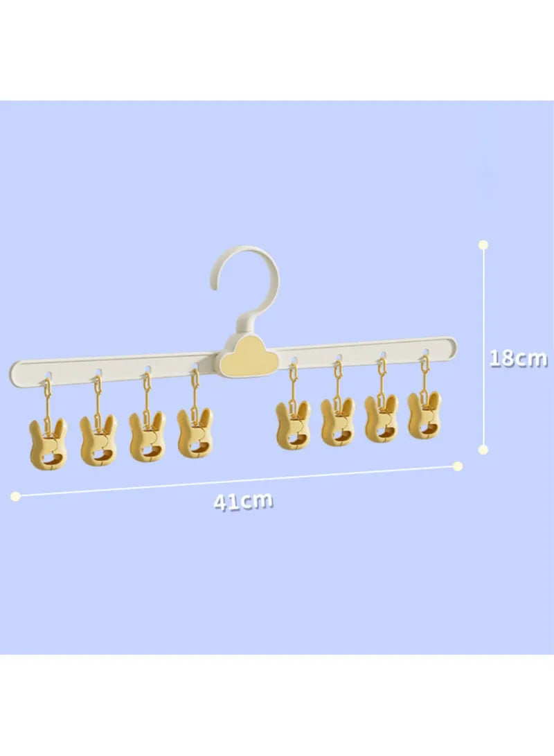 360° Rotating Cloud-Style Multi-Clip Sock and Accessory Hanger
