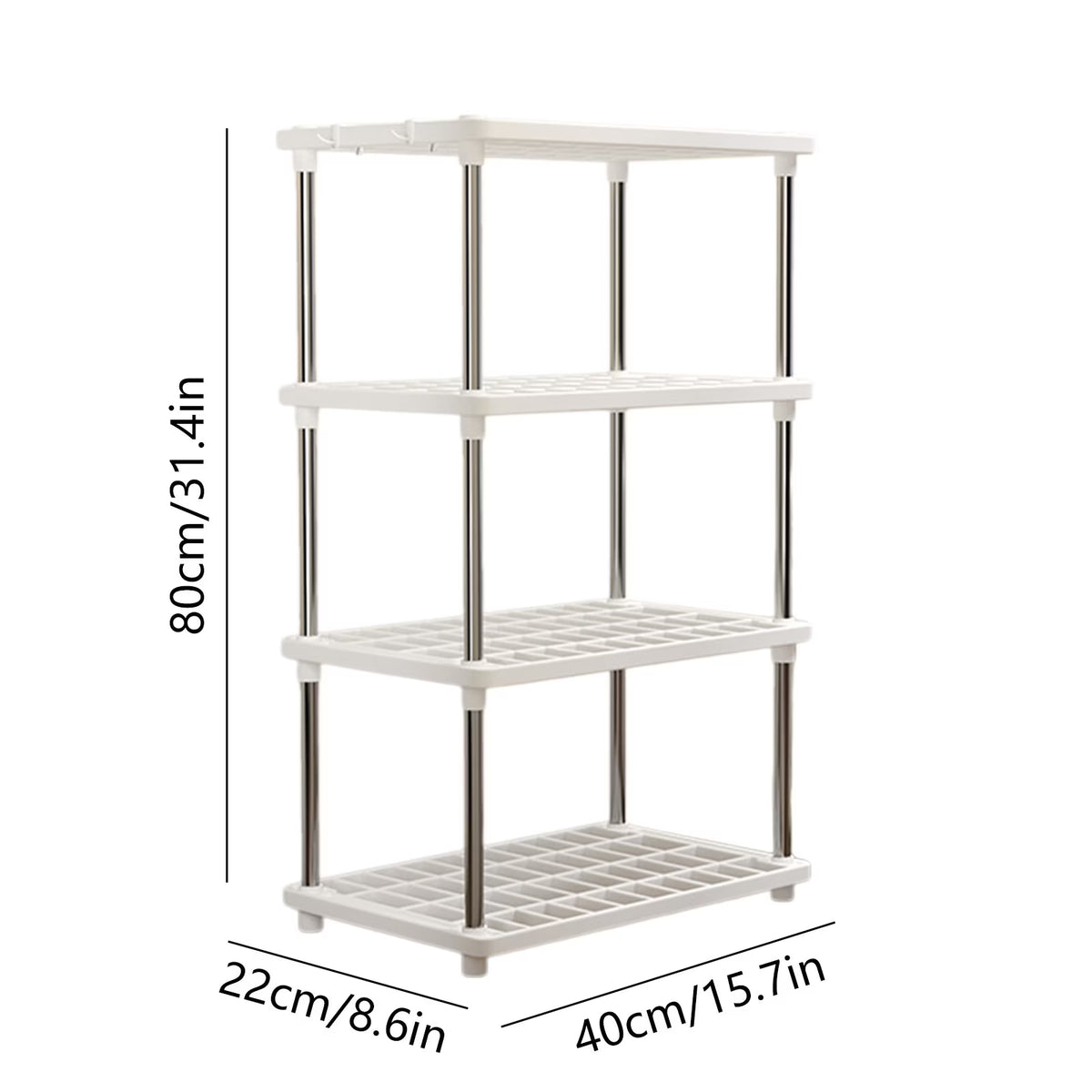 Multi-Level Storage Rack | Stackable Floor Organizer for Kitchen, Bathroom & Living Area
