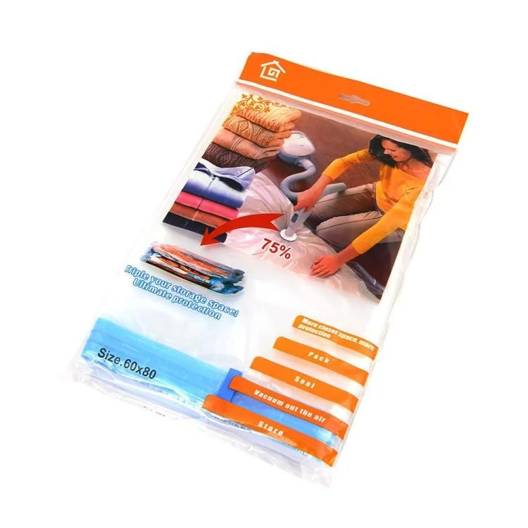 Sac de rangement sous vide – Sac de compression gain de place pour vêtements, couvertures, oreillers et rangement saisonnier