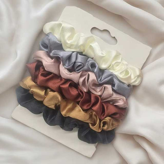 6PCS Multicolor Small Intestine Hair Ties for Women – Elastic Spiral Hair Circles & Styling Accessories