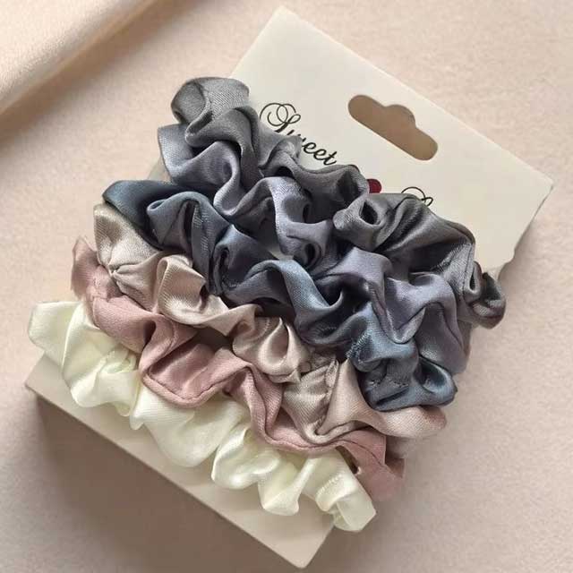 6PCS Multicolor Small Intestine Hair Ties for Women – Elastic Spiral Hair Circles & Styling Accessories