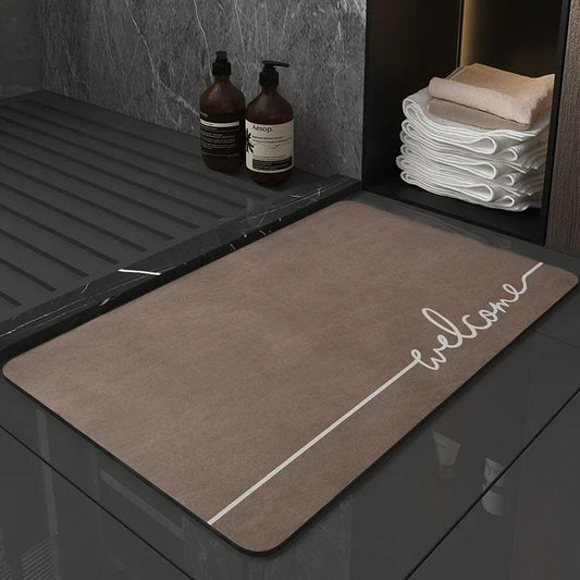 40*60cm Rectangular Absorbent Anti Slip Rubber Quick Dry Bath Mat (EGM007)