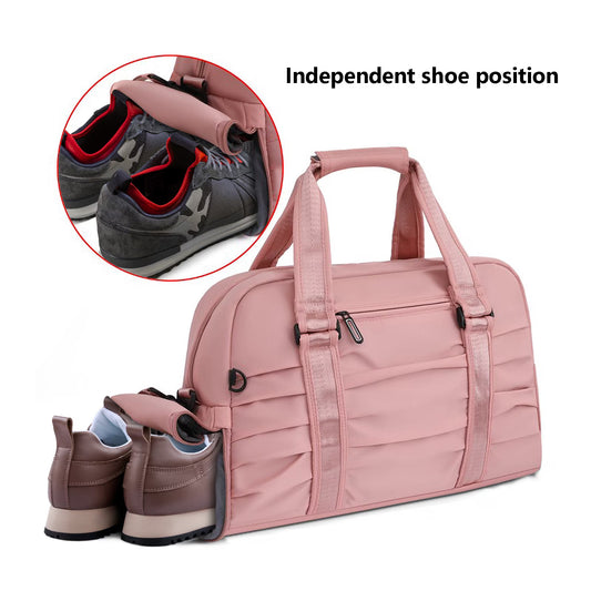 Women's Large Gym Bag with Shoe Compartment – Waterproof Sports, Fitness & Travel Duffel Bag