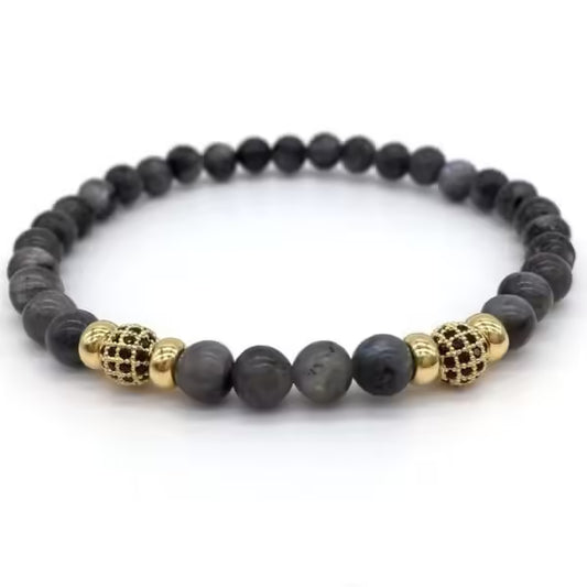 سوار رجالي من الخرز الكروي مقاس 6 مم (EGBT016)