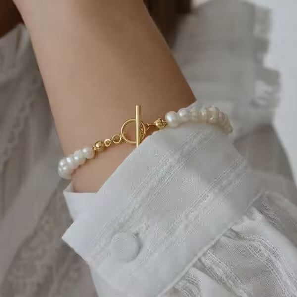 6mm Bead Pearl Women Bracelet (EGBT372)