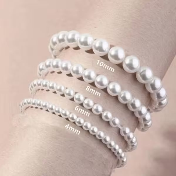 6mm Bead Pearl Women Bracelet (EGBT372)