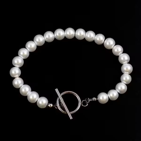 6mm Bead Pearl Women Bracelet (EGBT372)