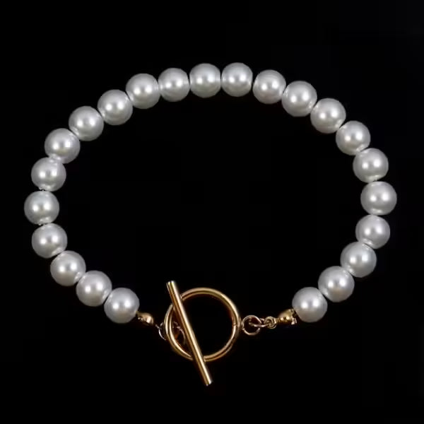 6mm Bead Pearl Women Bracelet (EGBT372)
