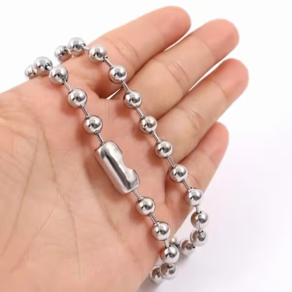 6mm chain men simulated pearl bead bracelet (EGBT034)
