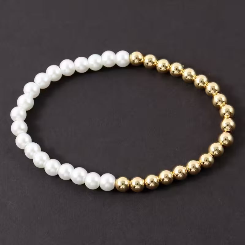 6mm Pearl Bead Bracelet For Men (EGBT278)
