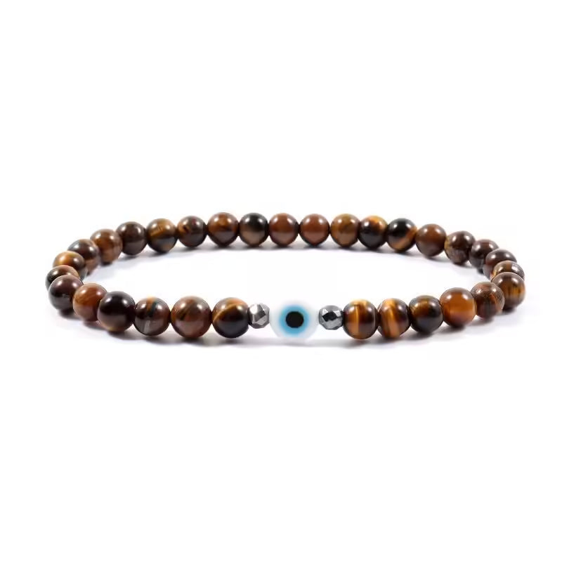 Bracelet unisexe classique fait main à œillet rond de 6 mm (EGBT014)
