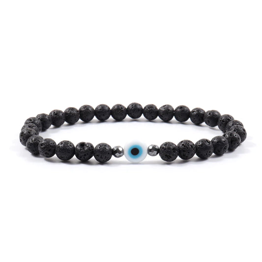 Bracelet unisexe classique fait main à œillet rond de 6 mm (EGBT014)