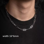 6mm Silver Color Stainless Steel Men Plain Necklace(EGN137)