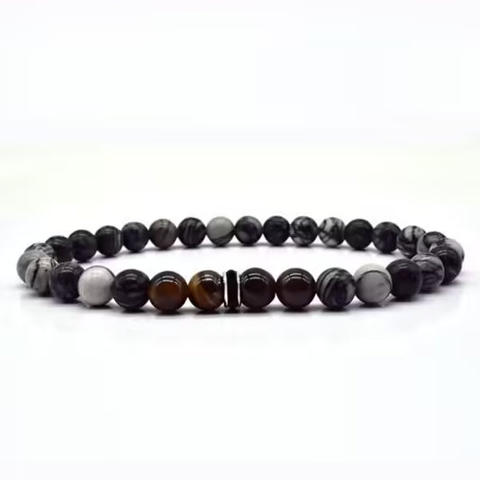 سوار من الخرز البسيط 6 مم (EGBT242)