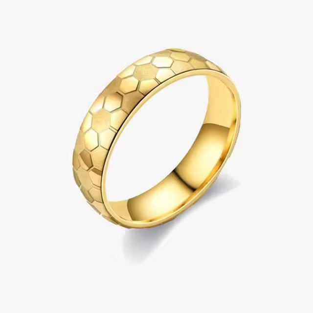 6mm Width Football Men Stainless Steel Ring (EGR052)