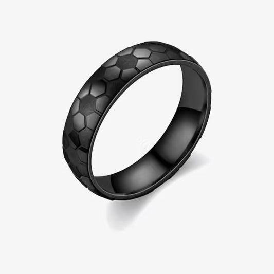 6mm Width Football Men Stainless Steel Ring (EGR052)