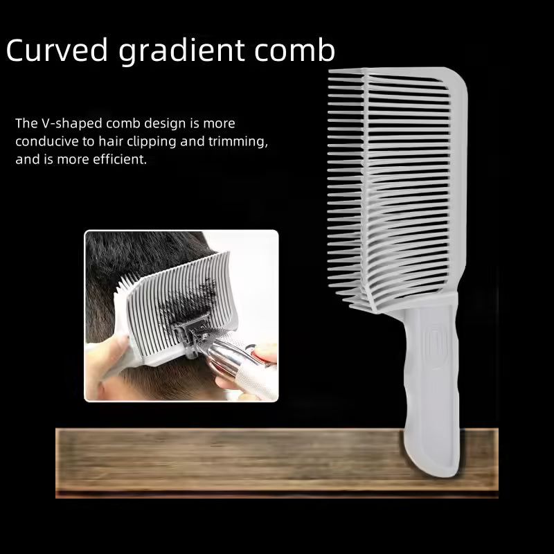Fading Comb - Professional Barber Clipper Blending Tool for Men - Heat Resistant Fade Brush for Salon Styling