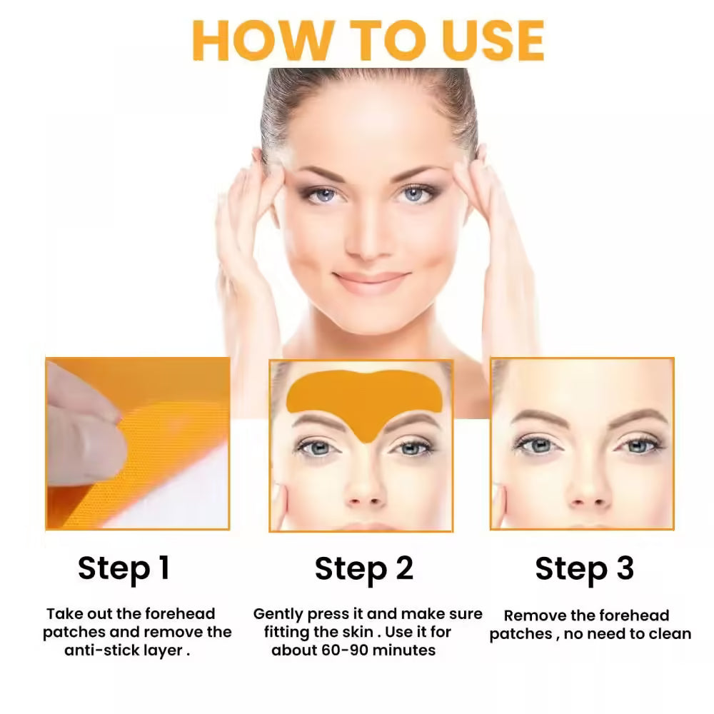 Anti-wrinkle forehead gel patch 10 pcs set