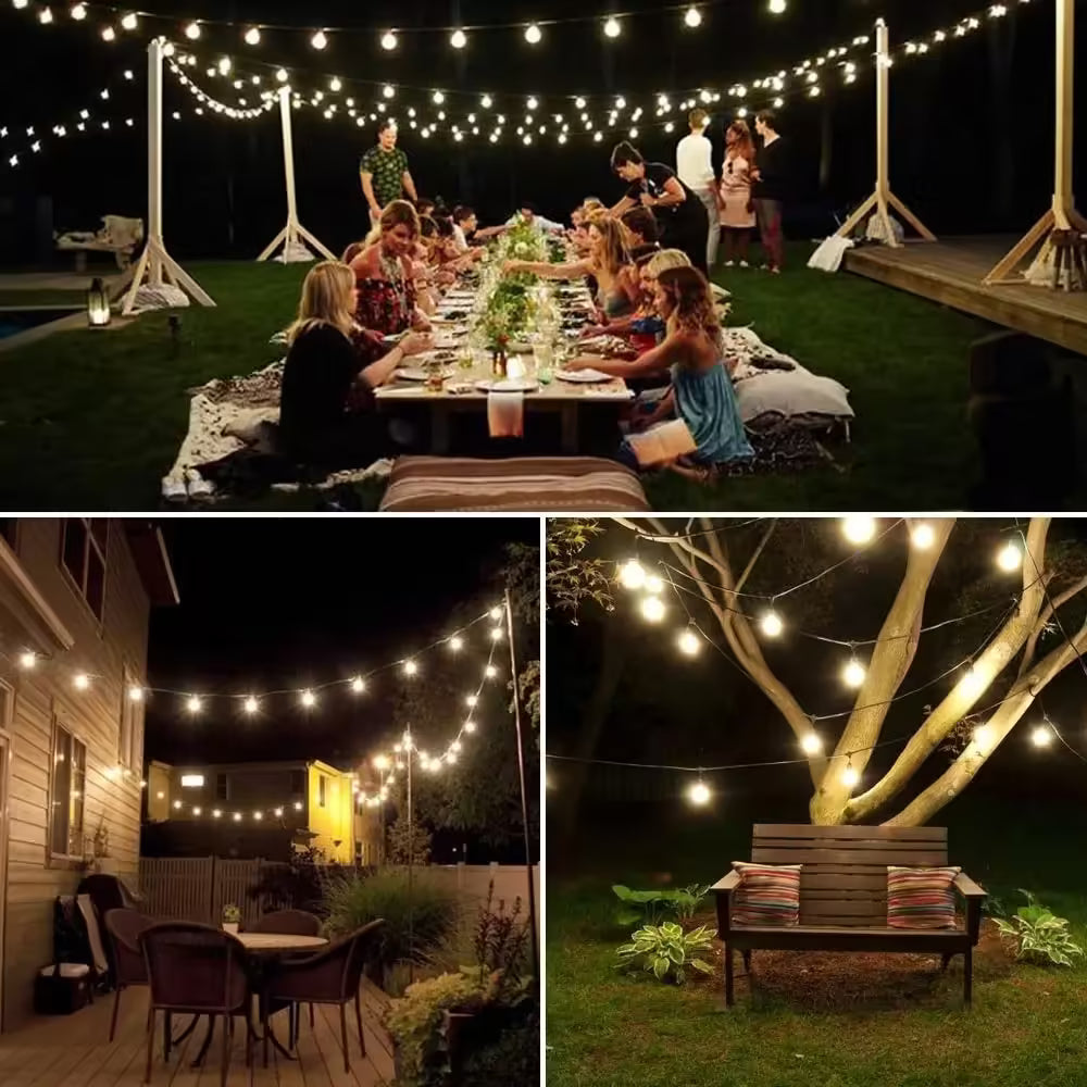 Guirlande lumineuse solaire LED 20-100 ampoules extérieur
