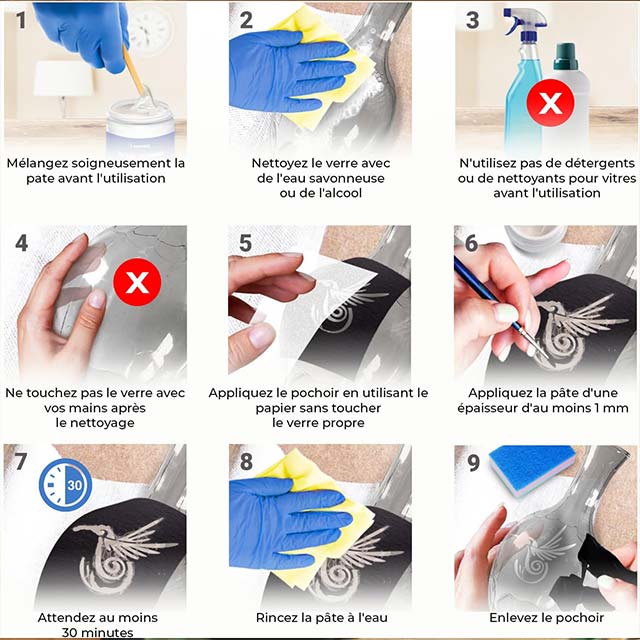 7 Artists Etchall Glass Depolir Creme 50ml – Premium Glass Depolishing, Defrosting Cream &amp; Paste for Crystal Clear Surfaces