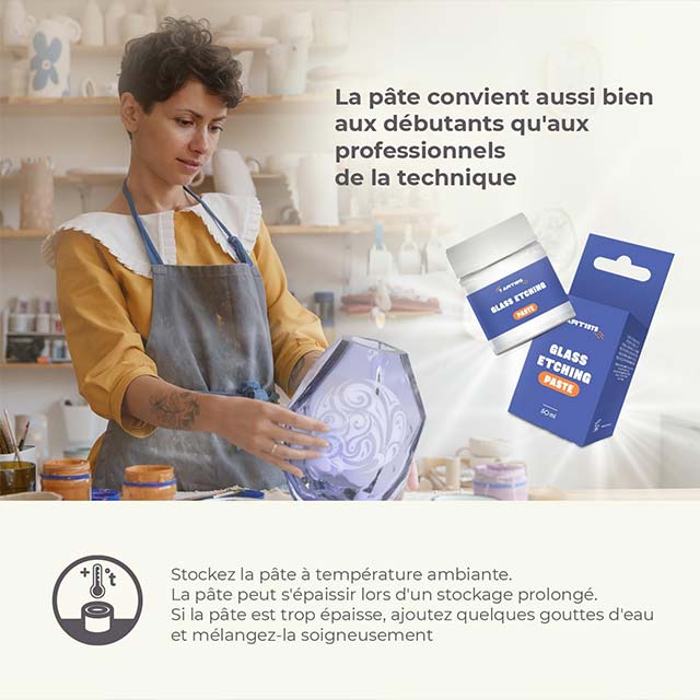 7 Artists Etchall Glass Depolir Creme 50ml – Premium Glass Depolishing, Defrosting Cream &amp; Paste for Crystal Clear Surfaces