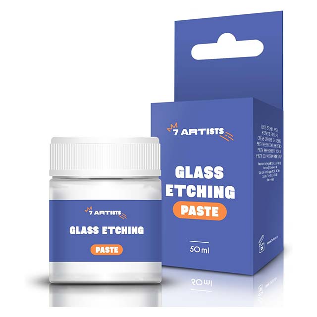 7 Artists Etchall Glass Depolir Creme 50ml – Premium Glass Depolishing, Defrosting Cream &amp; Paste for Crystal Clear Surfaces