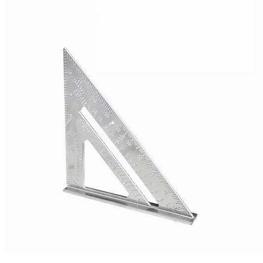 7-Inch Aluminum Alloy Triangle Ruler – Metric & Inch Speed Square Carpenter Tool for Woodworking & Angle Measurement