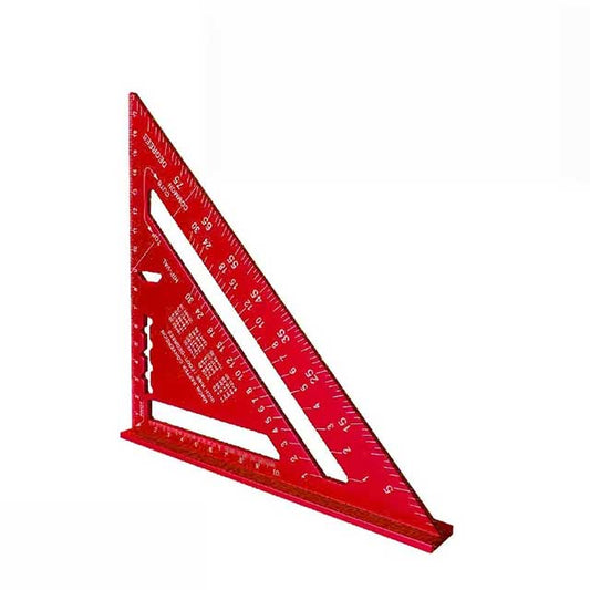 7-Inch Aluminum Alloy Triangle Ruler – Metric & Inch Speed Square Carpenter Tool for Woodworking & Angle Measurement