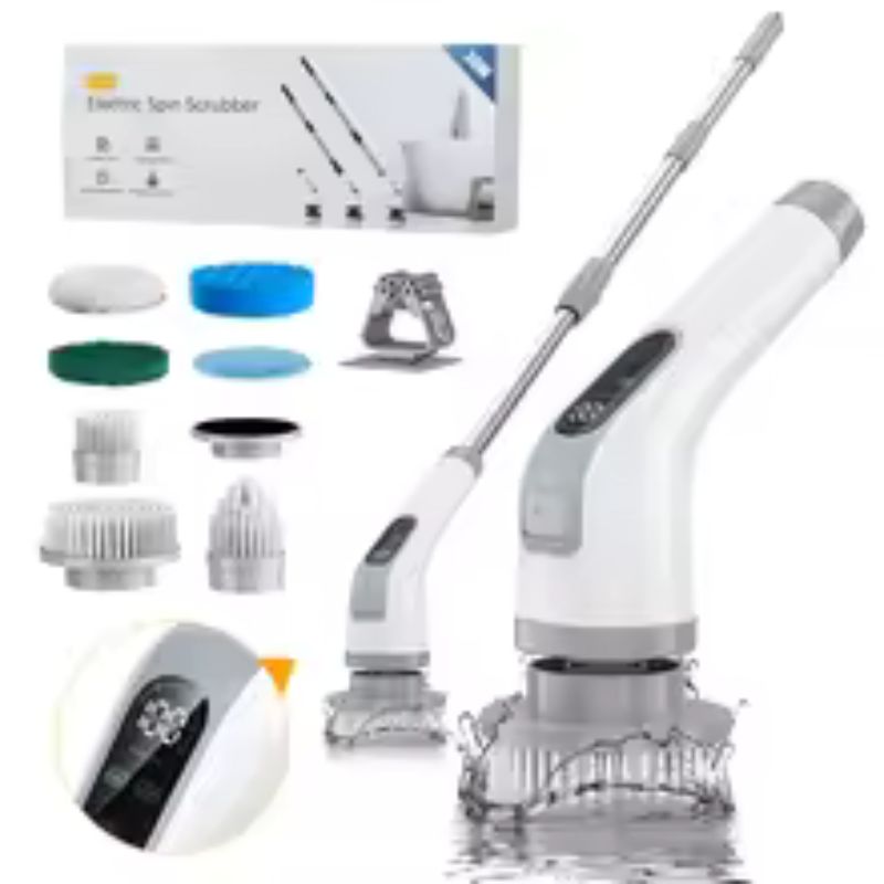 7-in-1 Electric Cordless Cleaning Brush – Handheld Power Spin Scrubber – Multifunctional USB Rechargeable Scrubber for Shower, Tile, Kitchen, and Car