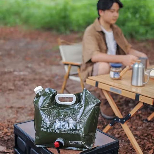 7.5L Collapsible Water Storage Bag – Large-Capacity, Portable PET Water Bag with Built-in Valve for Outdoor & Emergency Use