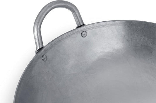 Classic Stir-Fry Wok – Handcrafted Carbon Steel with Dual Support Handles