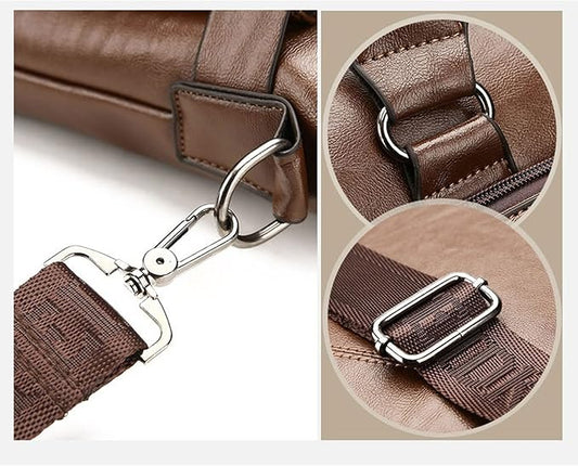 Men’s Laptop Briefcase Bag – High Capacity Messenger Bag for 14-Inch Laptop & Documents