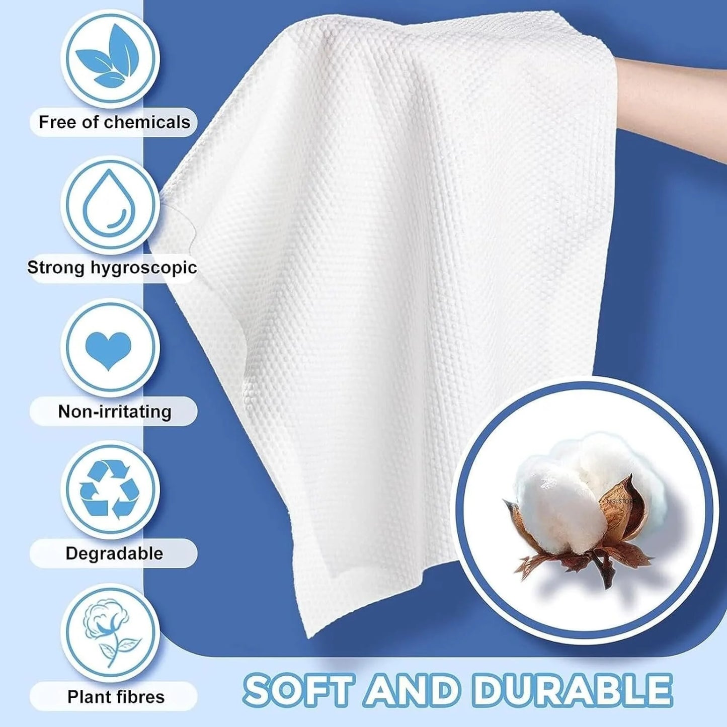 Compressed Fiber Towel Tablets – Disposable Portable Travel Towels Expanding Compressed Tissue Towels