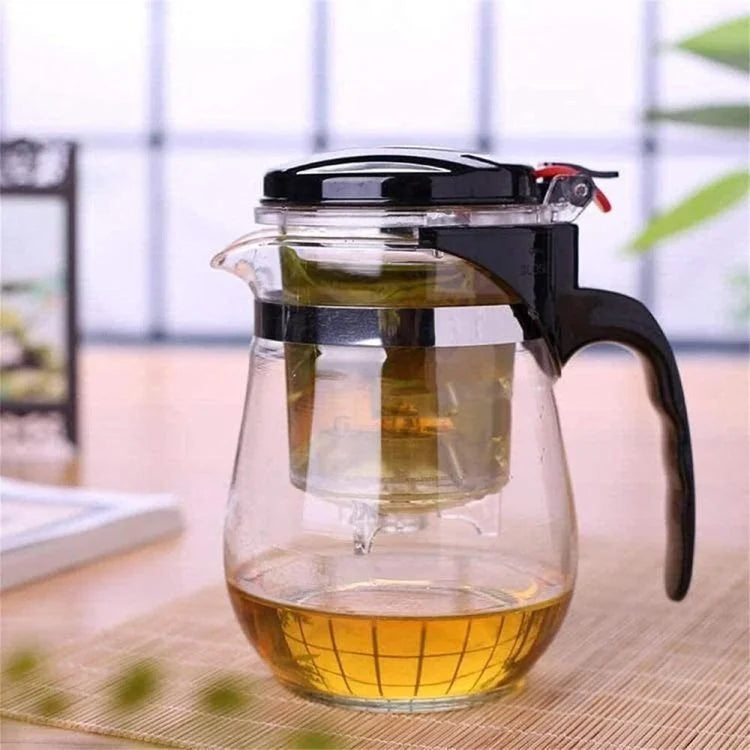 1200ml Glass Tea Maker with Removable Infuser – Heat-Resistant Teapot for Loose Leaf Tea, Herbal Tea & Blooming Tea