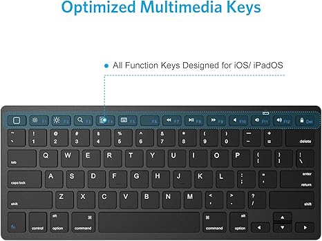 Clavier Bluetooth OMOTON pour Mac - Clavier sans fil compact compatible avec MacBook Pro/Air, iMac, iMac Pro, Mac Mini, Mac Pro (noir)