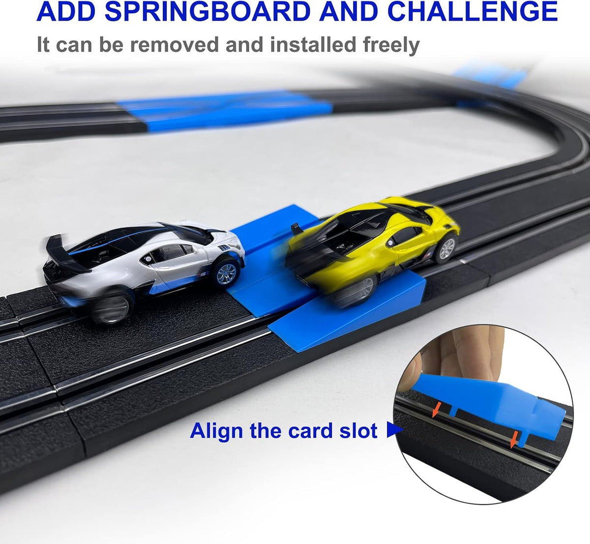 AGM MASTECH MR-10L 8.4M Slot Car Race Track Set – Dual High-Speed Racing Track with 4 Licensed Cars, 2 Controllers & Lap Counter